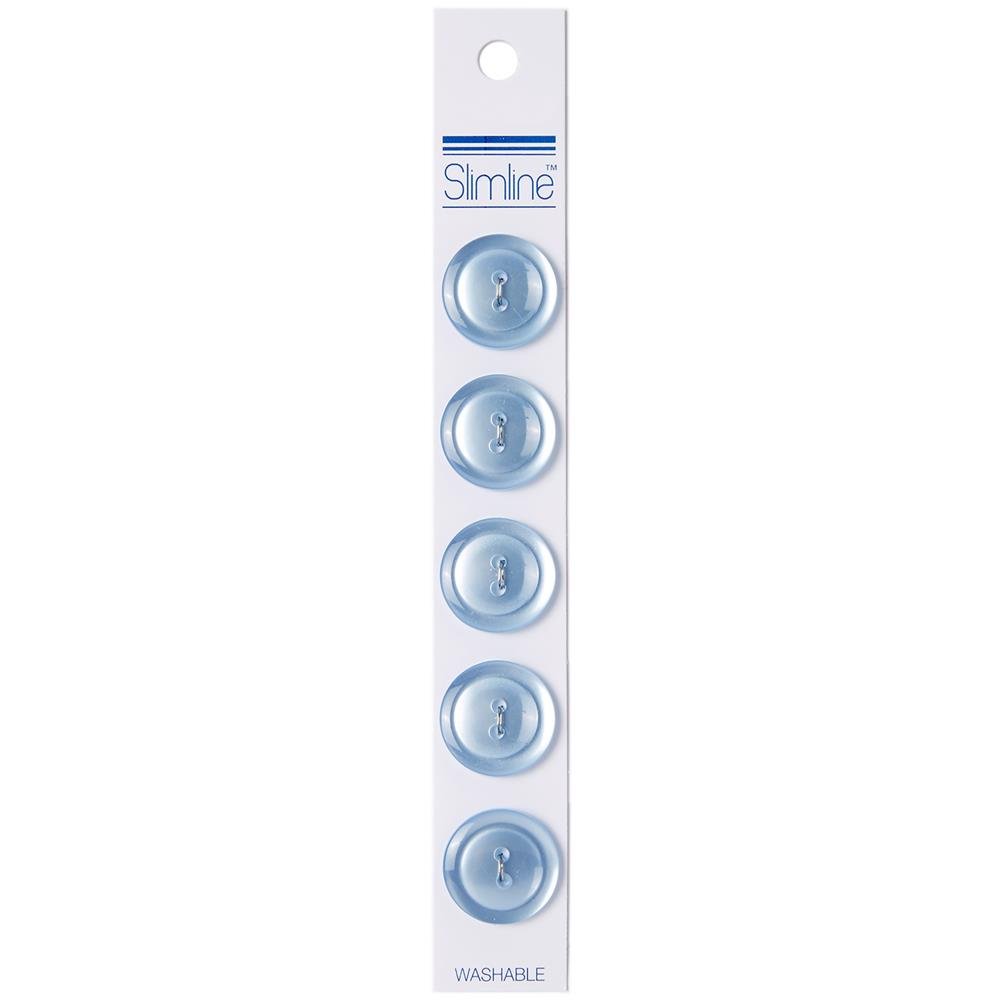 Slimline Buttons Light Blue 2 Hole V433  3/4"/19 mm